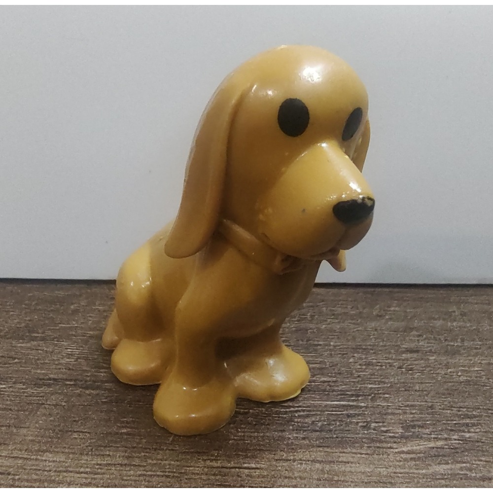 Miniature Hound Dog Figure Brown Tan Toy Animal Collectible Puppy Playset Style